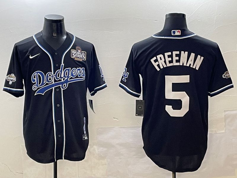 Men Los Angeles Dodgers #5 Freeman Black Fashion Game 2025 Nike MLB Jersey style 3061->los angeles dodgers->MLB Jersey